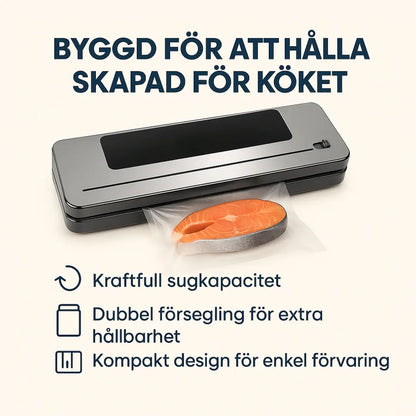 Kraftfull vakuumförpackare för mat – förlänger hållbarheten upp till 10×
