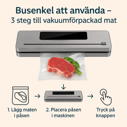 Kraftfull vakuumförpackare för mat – förlänger hållbarheten upp till 10×