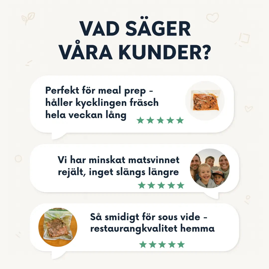 Kraftfull vakuumförpackare för mat – förlänger hållbarheten upp till 10×